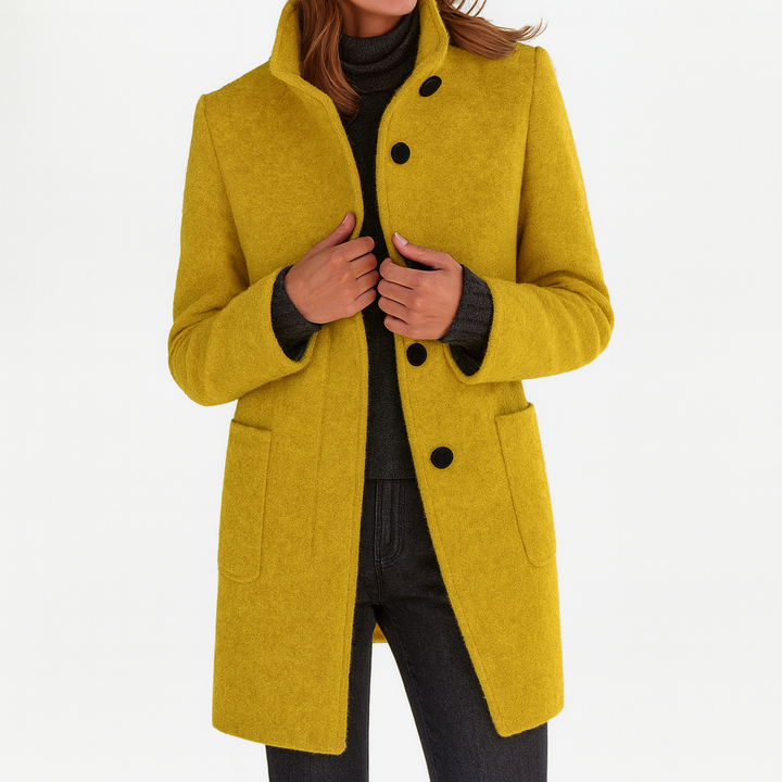 Kensa | Elegant Clean-Cut High-Collar Coat