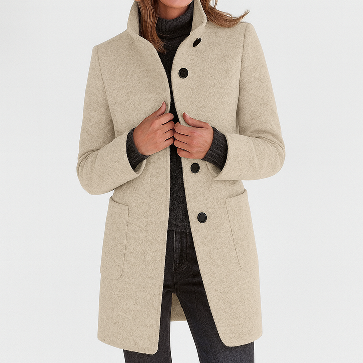 Kensa | Elegant Clean-Cut High-Collar Coat
