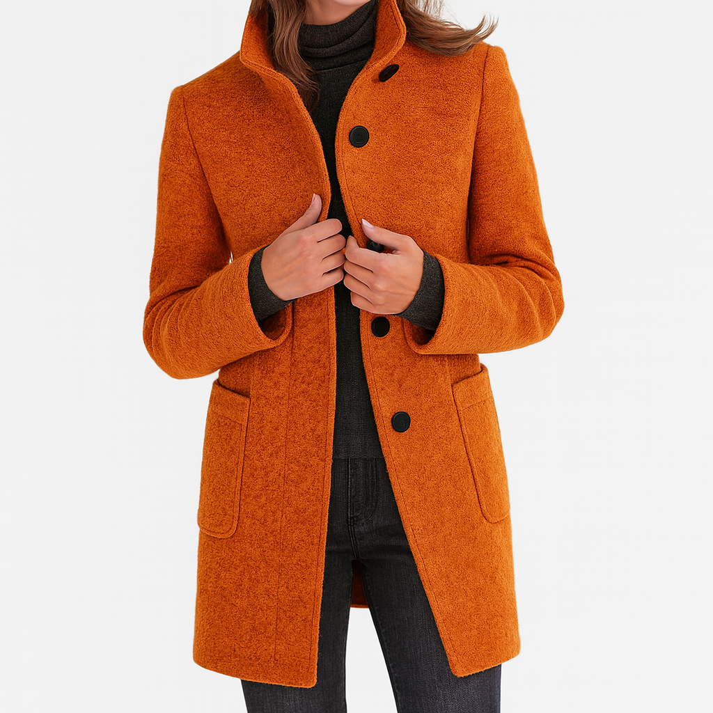 Kensa | Elegant Clean-Cut High-Collar Coat