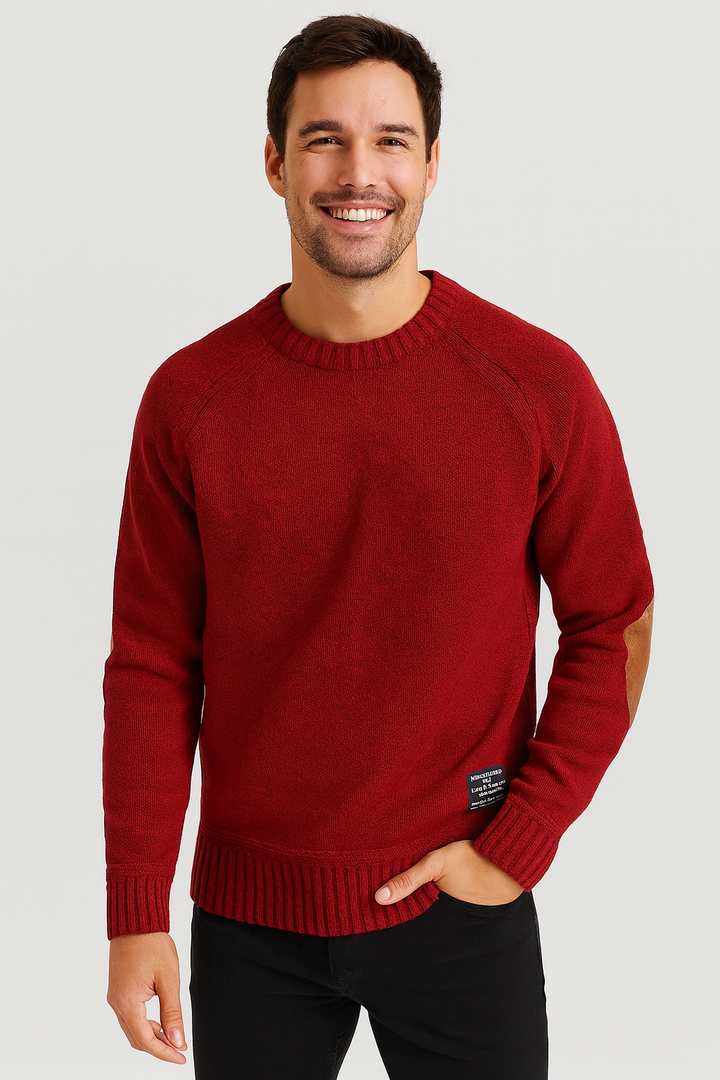 Cortina | Vintage Wool Knit Sweater with Elbow Patches