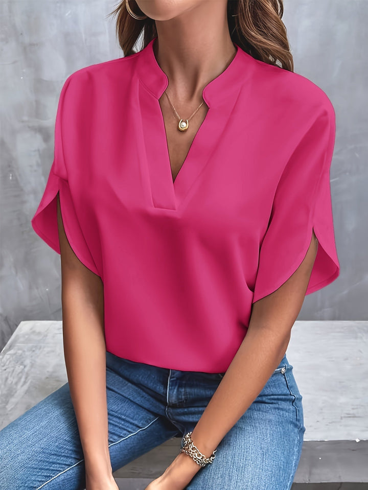 Amanda | Elegant V-Neck Blouse