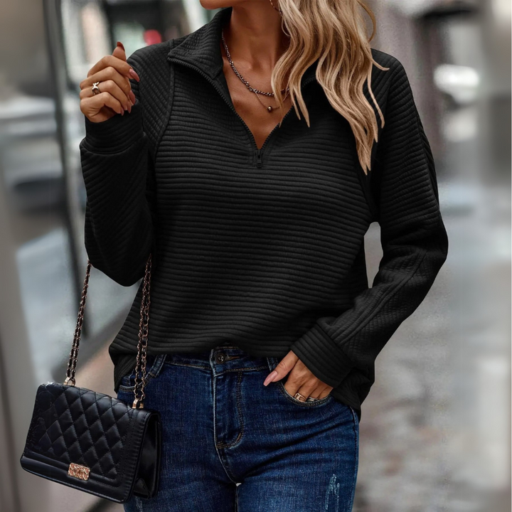 Elena | Trendy Casual Half-Zip Sweater