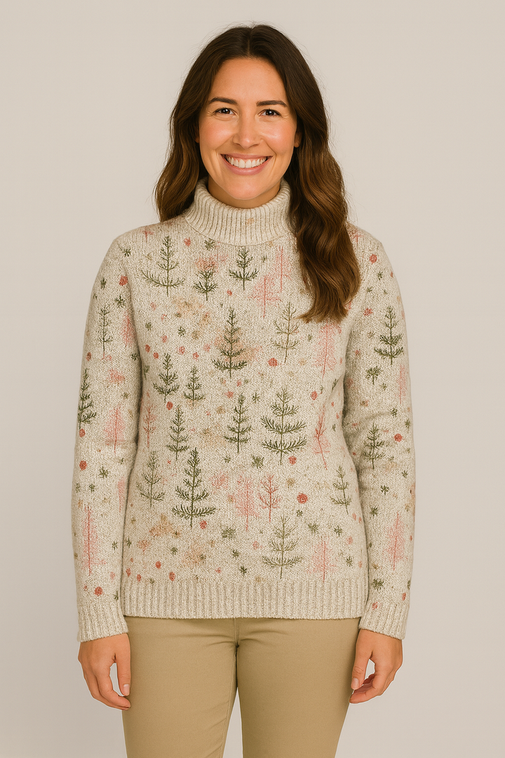 Eileen | Soft Winter-Inspired Art Print Sweater
