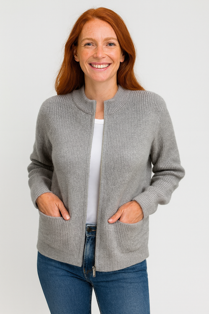 Elsinora | Cozy Zip-Up Cardigan Jacket with Pockets