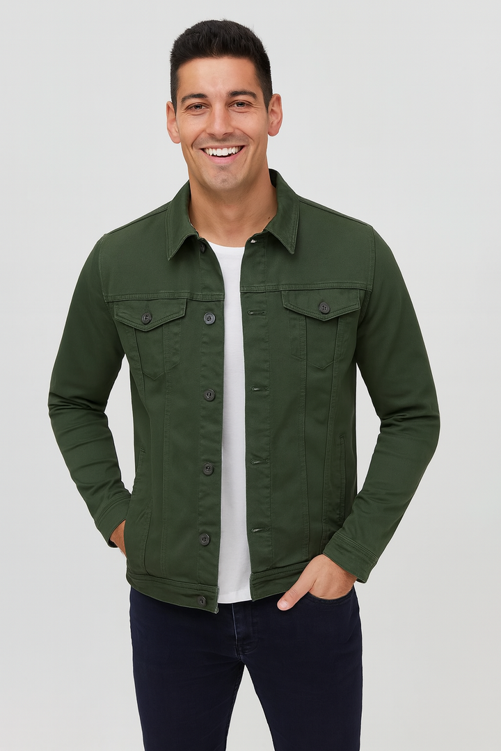 Evander | Classic Button-Up Trucker Jacket