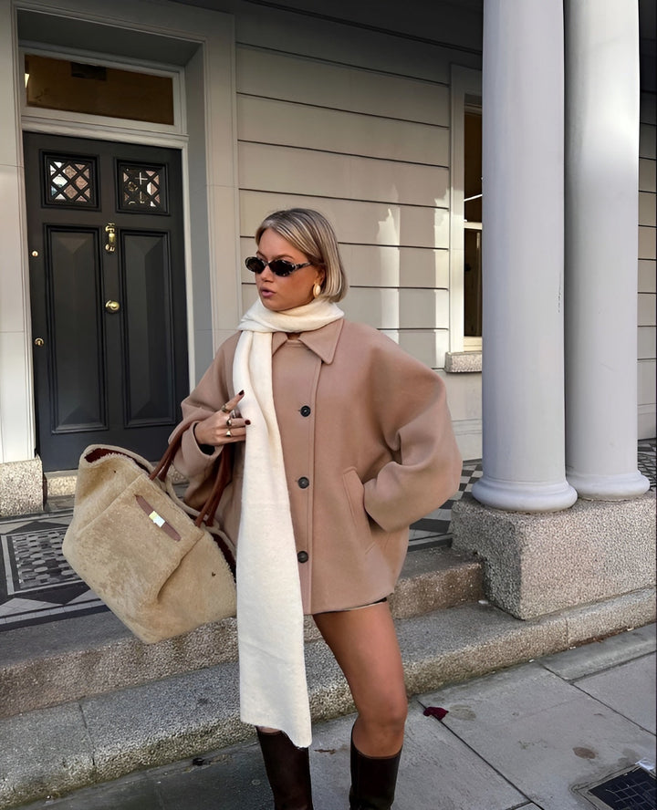 Lizzie | Elegant Oversized Long-Sleeve Coat