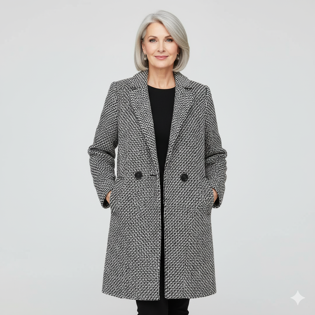 Madisynrae | Chic Full-Length Patterned Coat