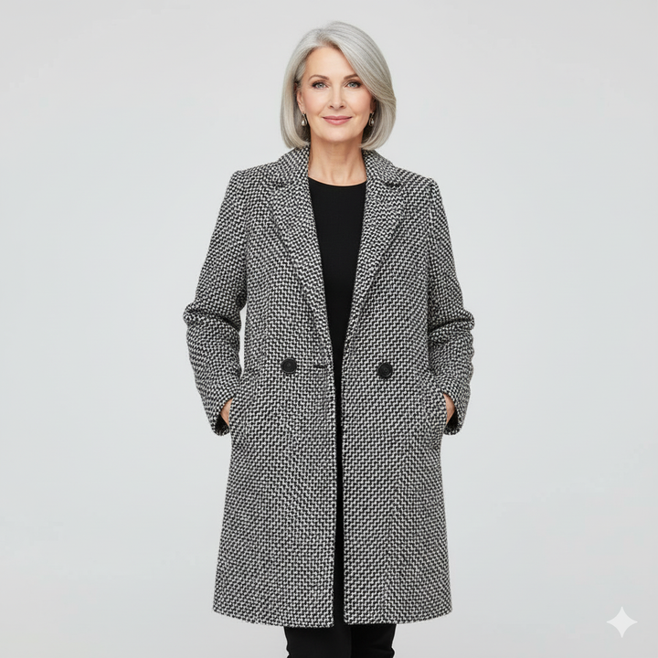 Madisynrae | Chic Full-Length Patterned Coat