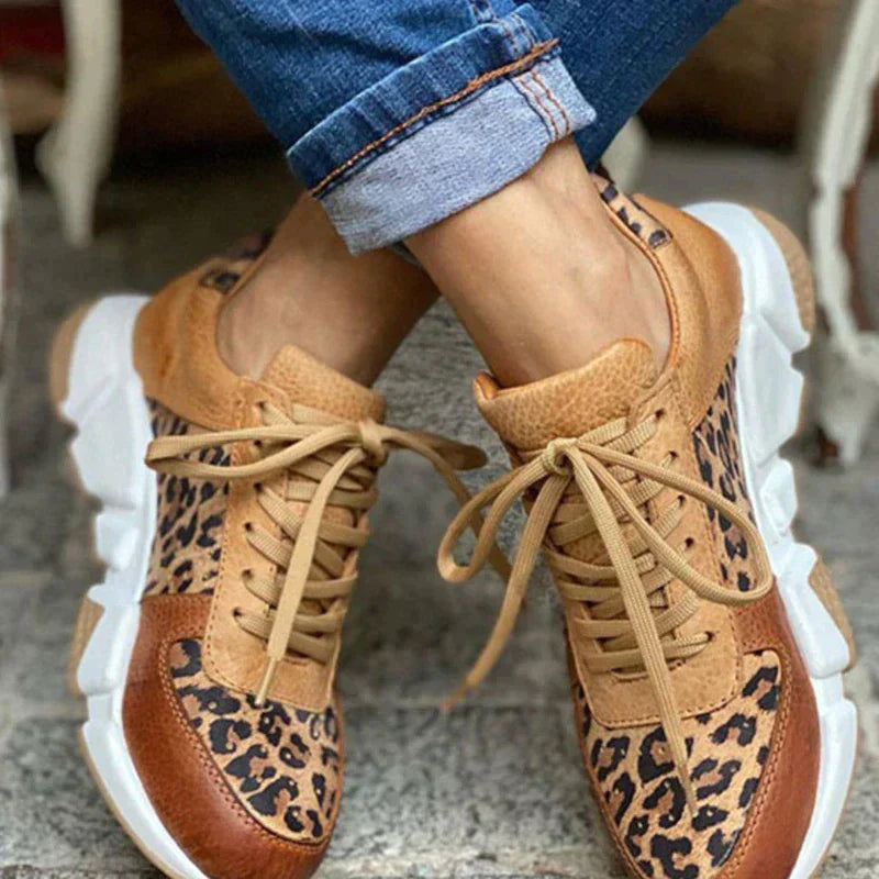 Riley | Trendy Comfortable Leopard Print Sneakers