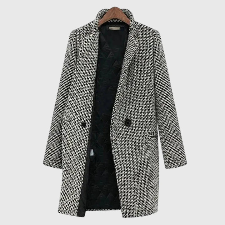 Madisynrae | Chic Full-Length Patterned Coat