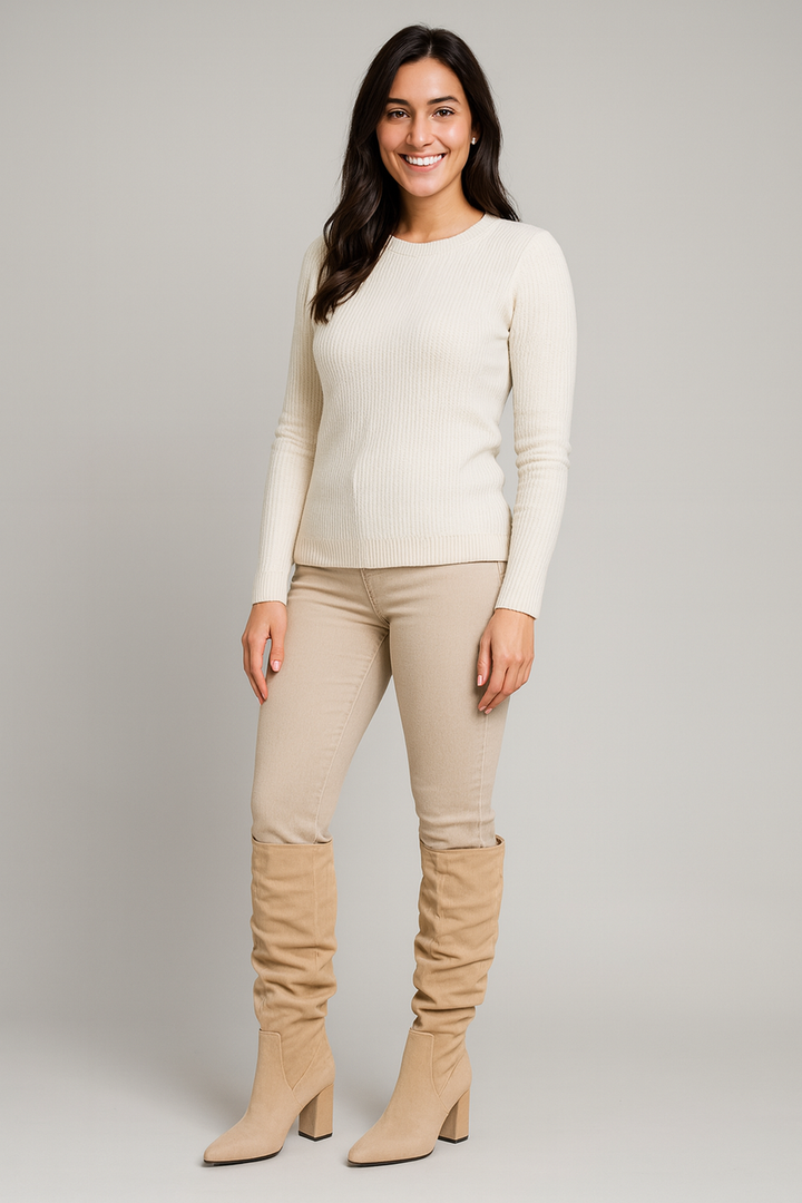 Hailey | Elegant Knee-Length Block Heel Boots