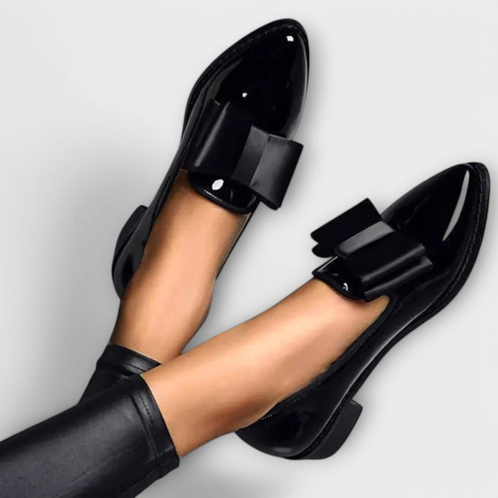 Meliora | Elegant Slip-On Flats with Statement Bow Accent