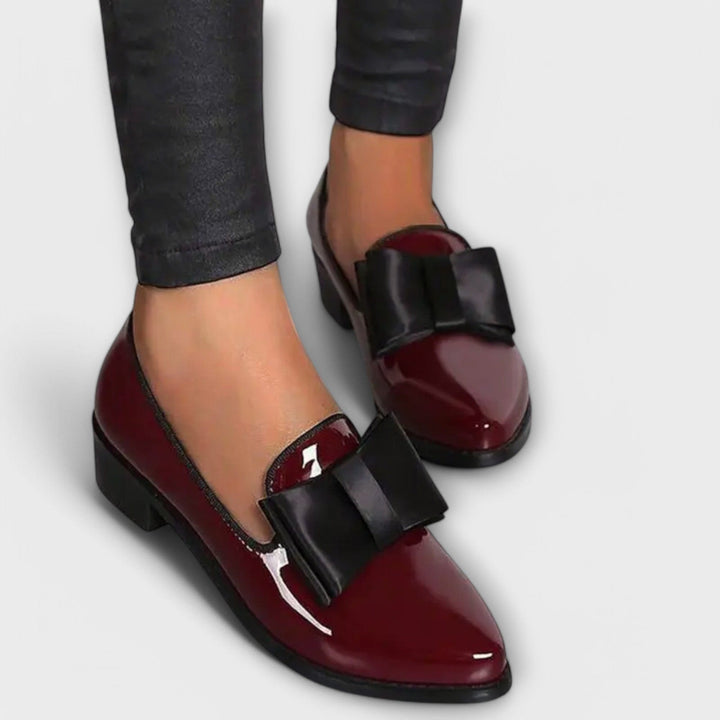 Meliora | Elegant Slip-On Flats with Statement Bow Accent