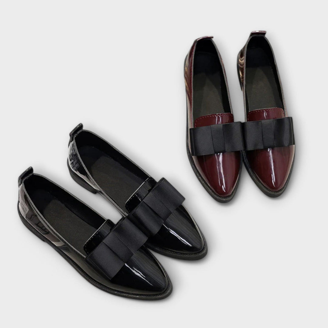 Meliora | Elegant Slip-On Flats with Statement Bow Accent