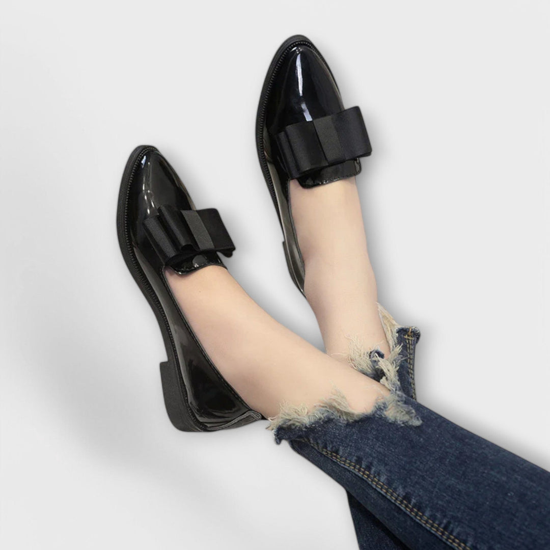 Meliora | Elegant Slip-On Flats with Statement Bow Accent