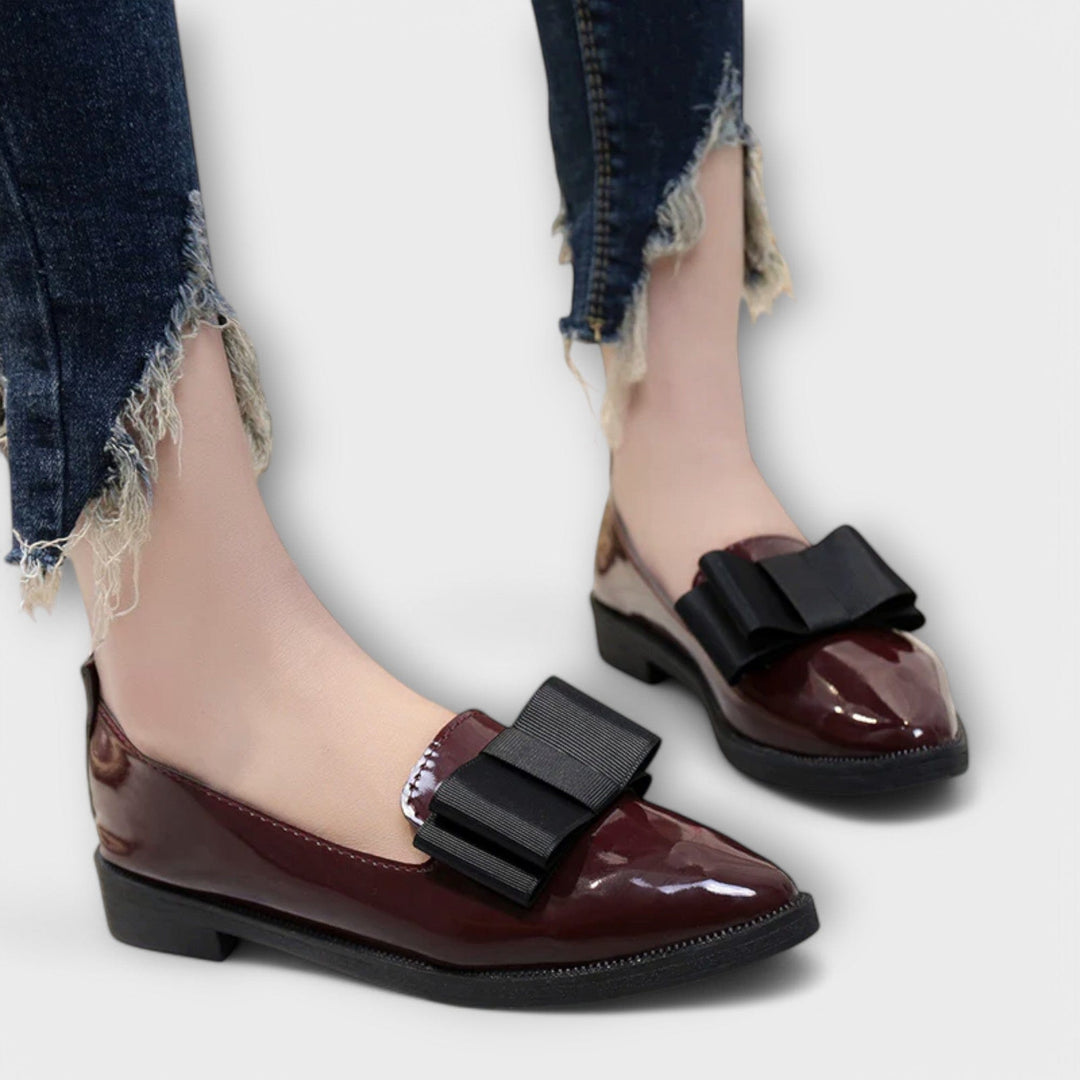 Meliora | Elegant Slip-On Flats with Statement Bow Accent