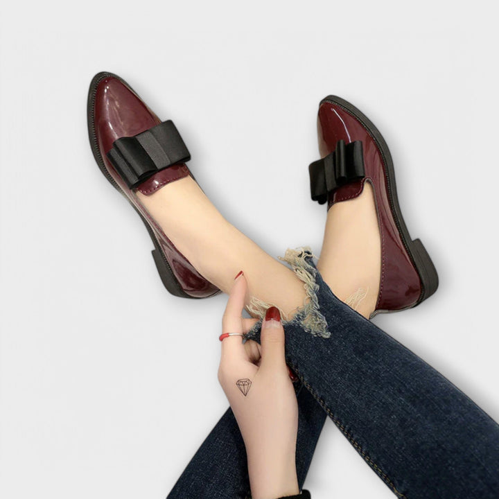 Meliora | Elegant Slip-On Flats with Statement Bow Accent