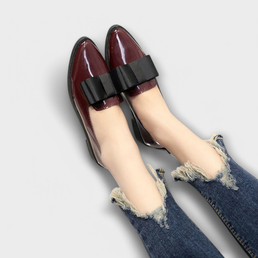 Meliora | Elegant Slip-On Flats with Statement Bow Accent