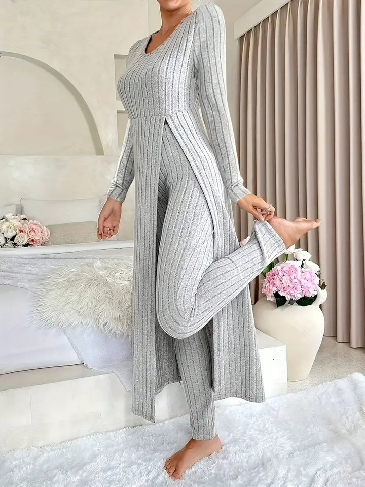 Blythe | Elegant Ribbed Lounge Outfit Set