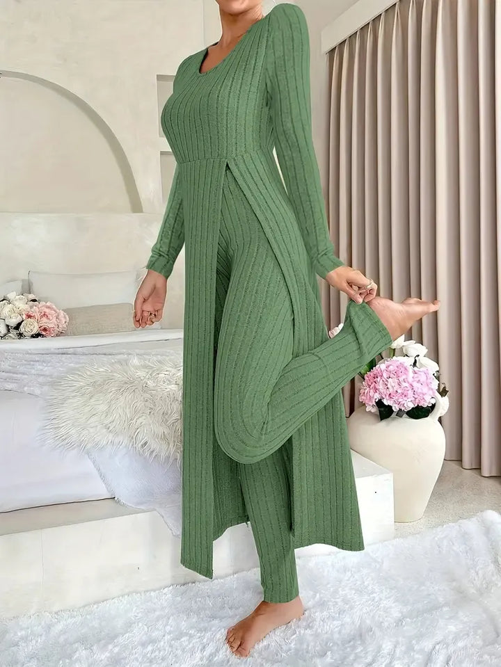 Blythe | Elegant Ribbed Lounge Outfit Set