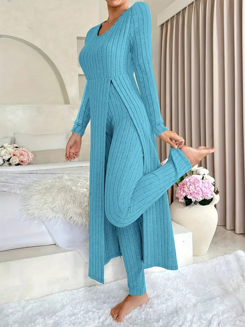 Blythe | Elegant Ribbed Lounge Outfit Set