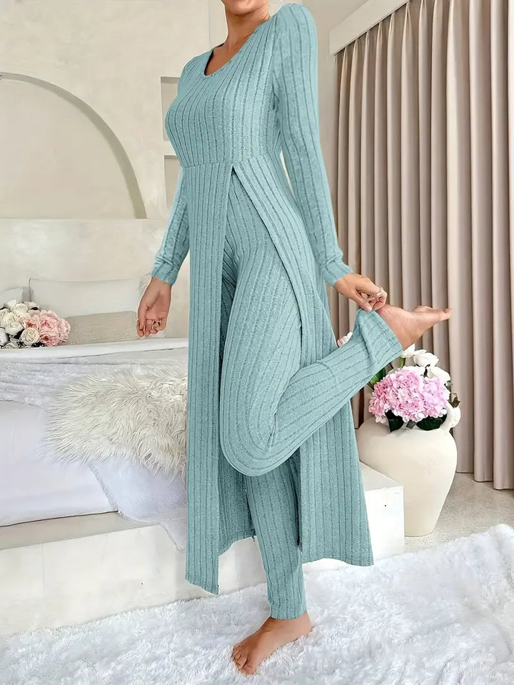 Blythe | Elegant Ribbed Lounge Outfit Set