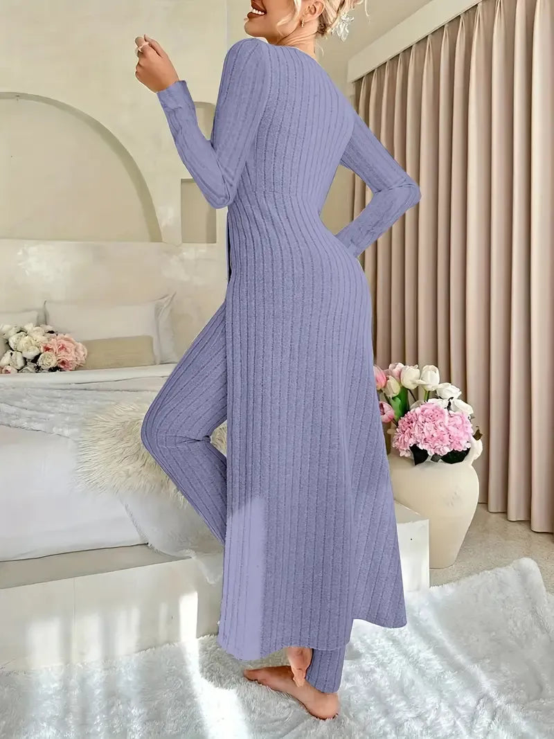Blythe | Elegant Ribbed Lounge Outfit Set