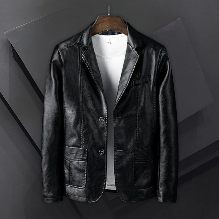 Kelvin  | Vintage Leather Jacket with Classic Tailored Fit