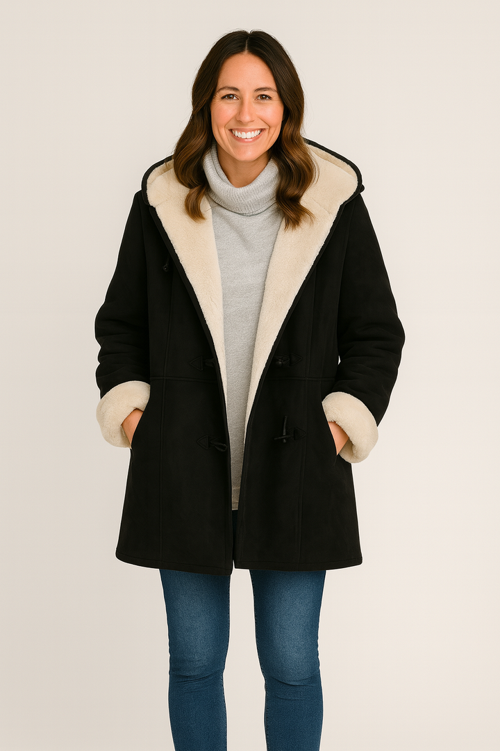 Ilyra | Elegant Oversized Plush-Lined Shearling Coat
