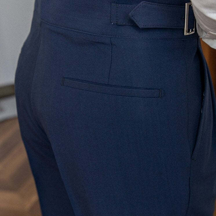 Caleb | Elegant High-Waisted Pleated Pants