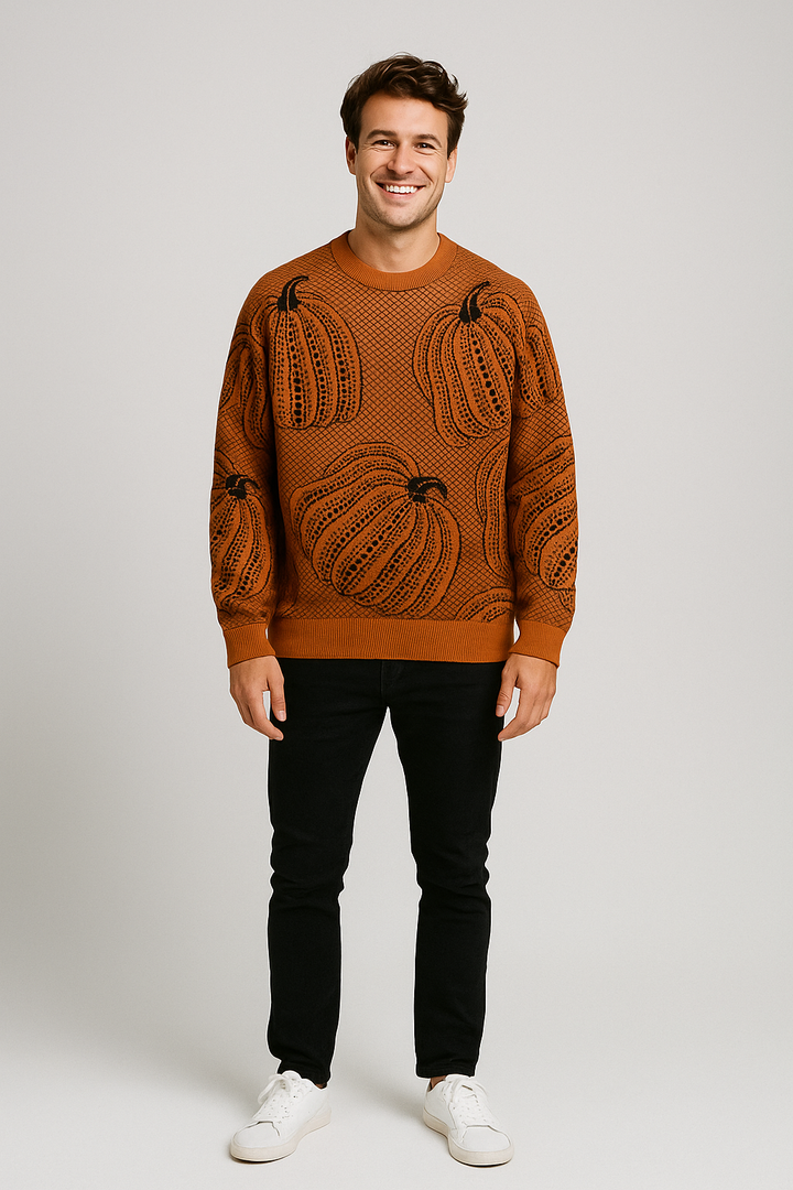 Jarek | Classic Soft Knit Pumpkin Sweater