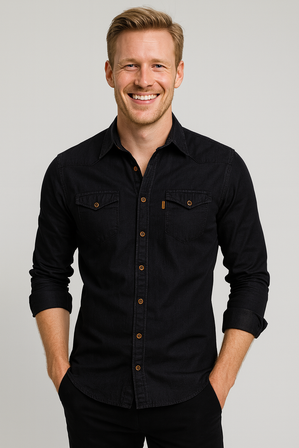 Jim | Classic Denim Structured Shirt