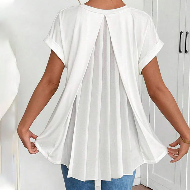 April | Patchwork V-Neck Blouse