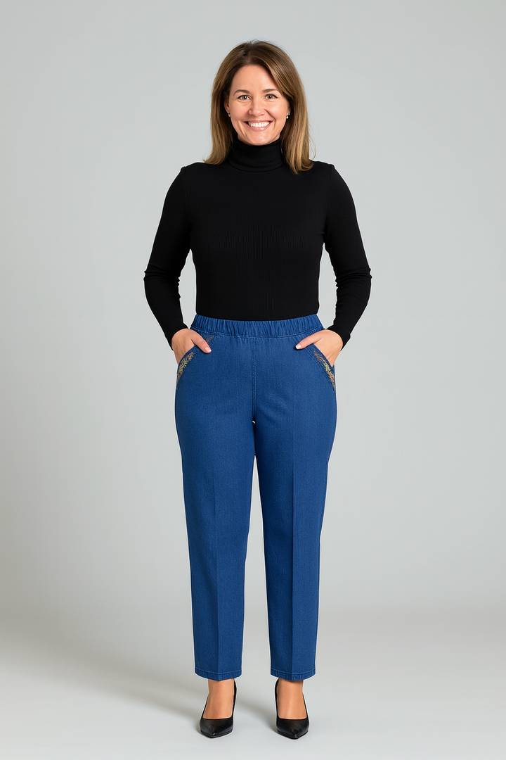 Karina | Elegant High-Waist Stretch Jeans