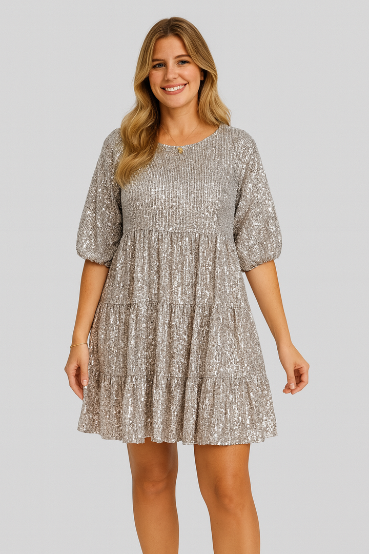 Lilia | Stylish Sequin Embellished Loose Dress