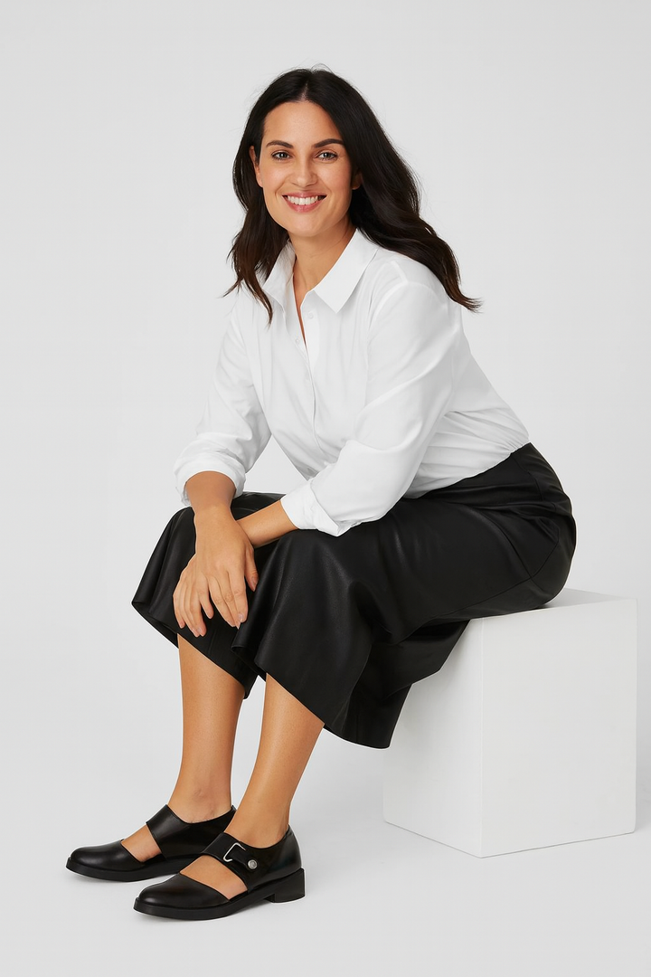 Lina | Elegant Buckle Mary Jane Flats