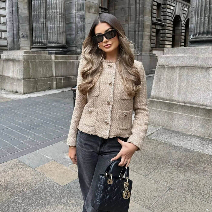 Monica | Elegant Tweed Style Jacket