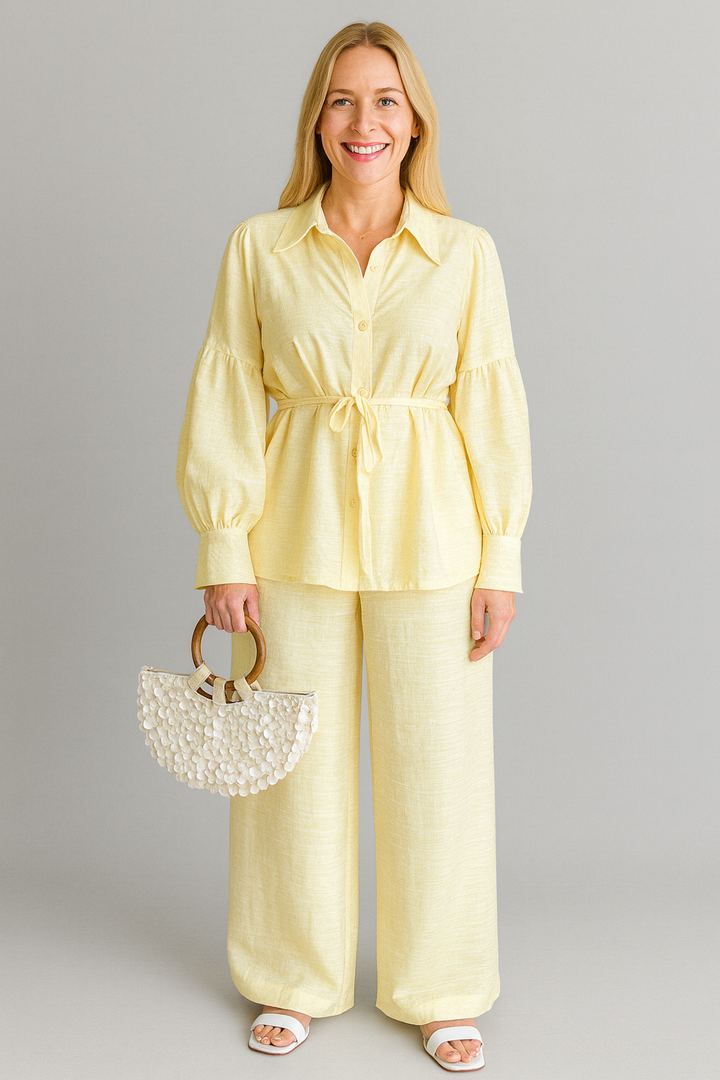 Lynn | Casual Two-Piece Set with Wide-Leg Pants