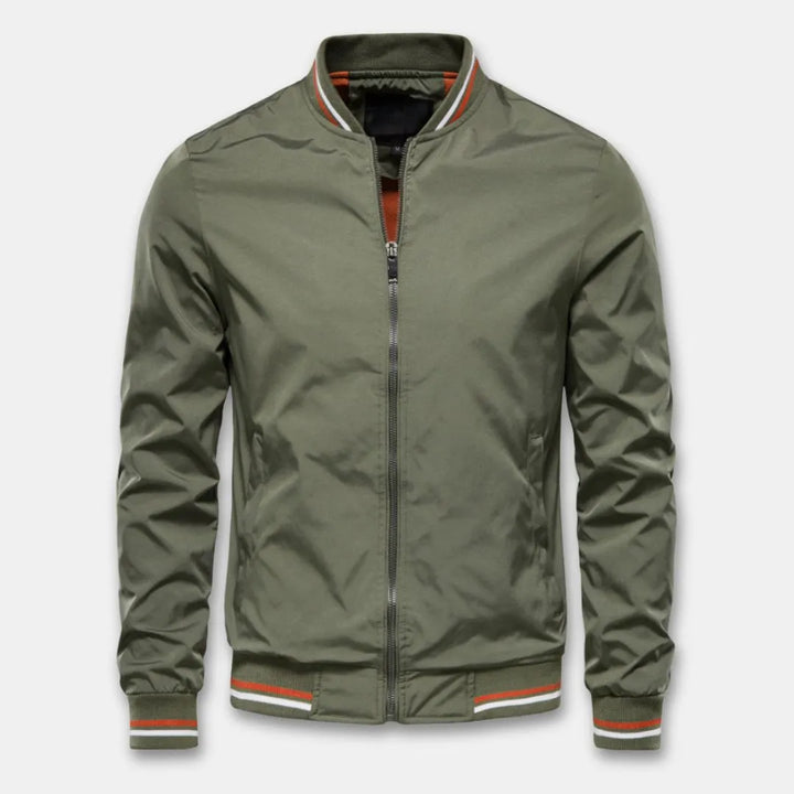 Damian | Varsity Style Bomber Full Zip Jacket
