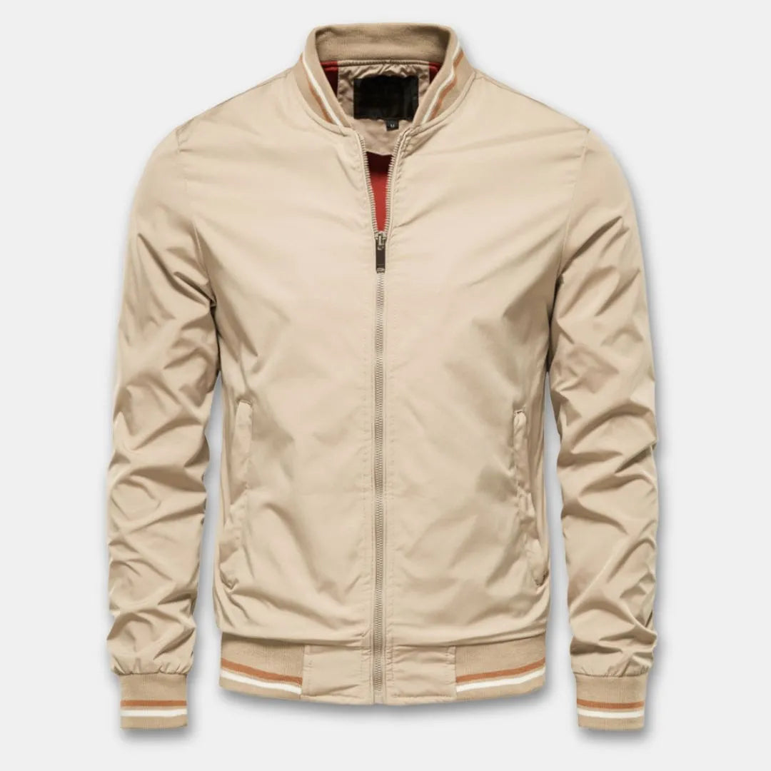 Damian | Varsity Style Bomber Full Zip Jacket