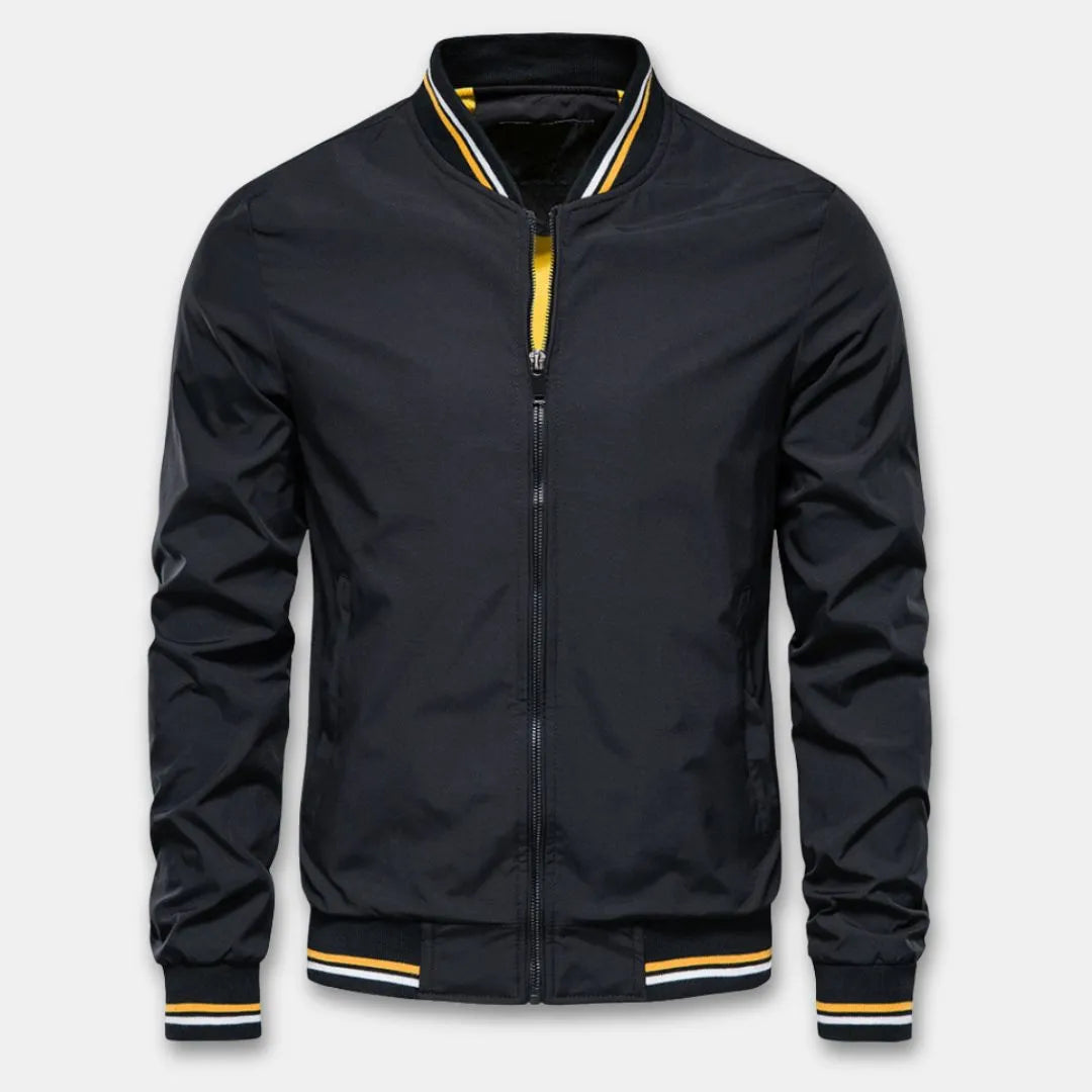 Damian | Varsity Style Bomber Full Zip Jacket