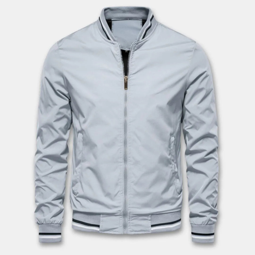 Damian | Varsity Style Bomber Full Zip Jacket