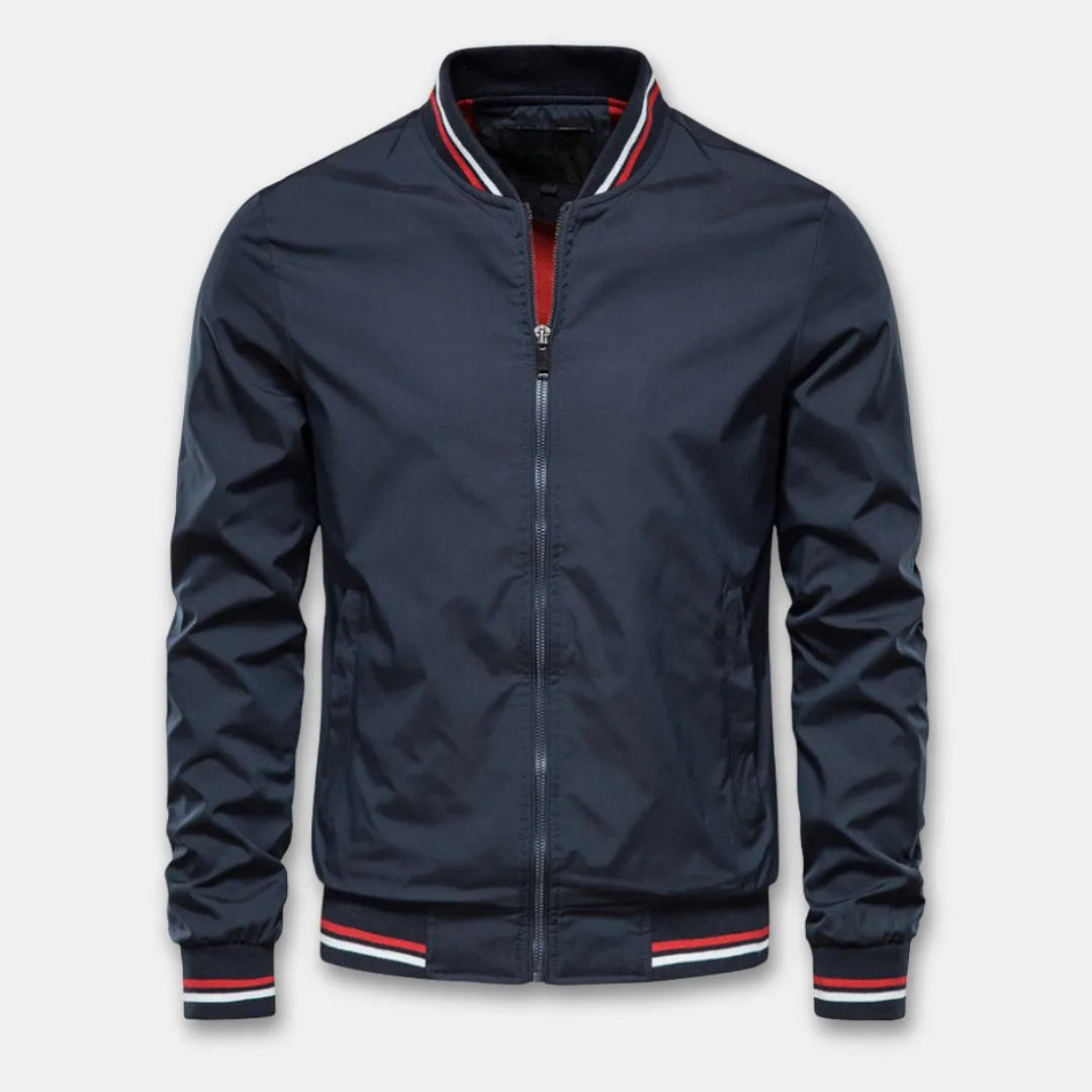 Damian | Varsity Style Bomber Full Zip Jacket