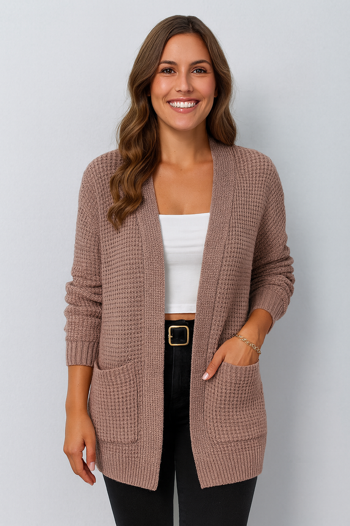 Maris | Cozy Textured Open-Front Knit Cardigan
