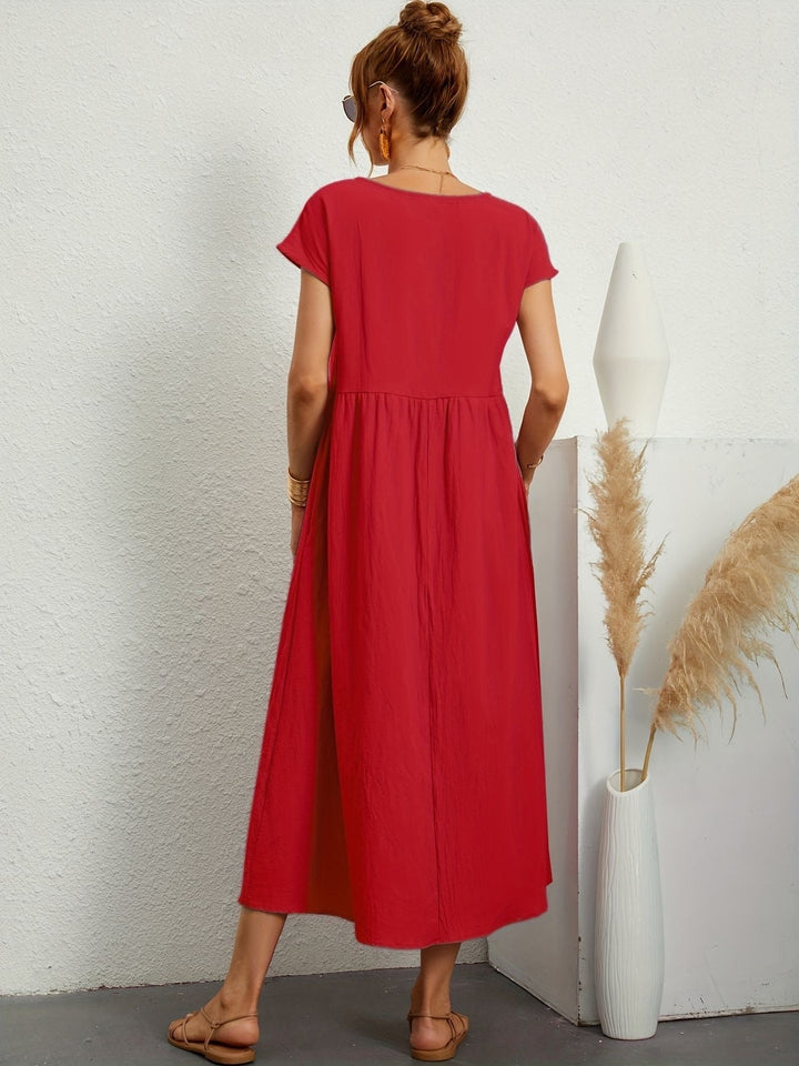 Irish | Solid Casual Midi Dress