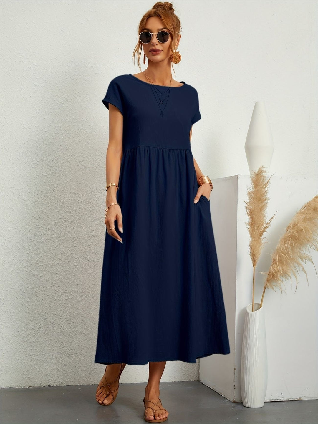 Irish | Solid Casual Midi Dress