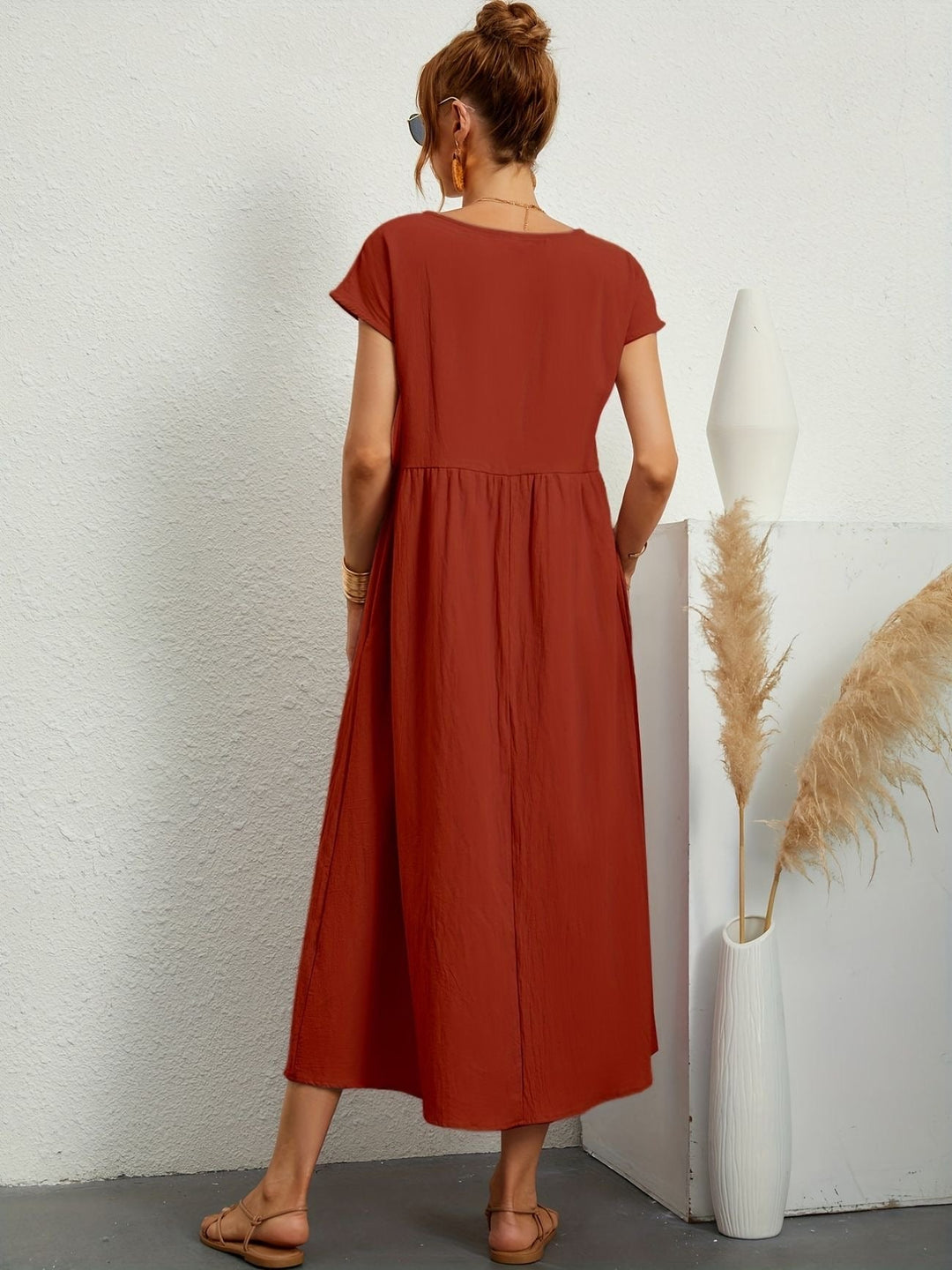 Irish | Solid Casual Midi Dress