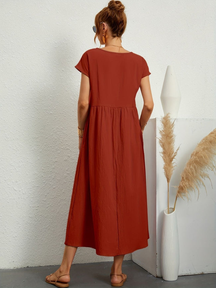 Irish | Solid Casual Midi Dress