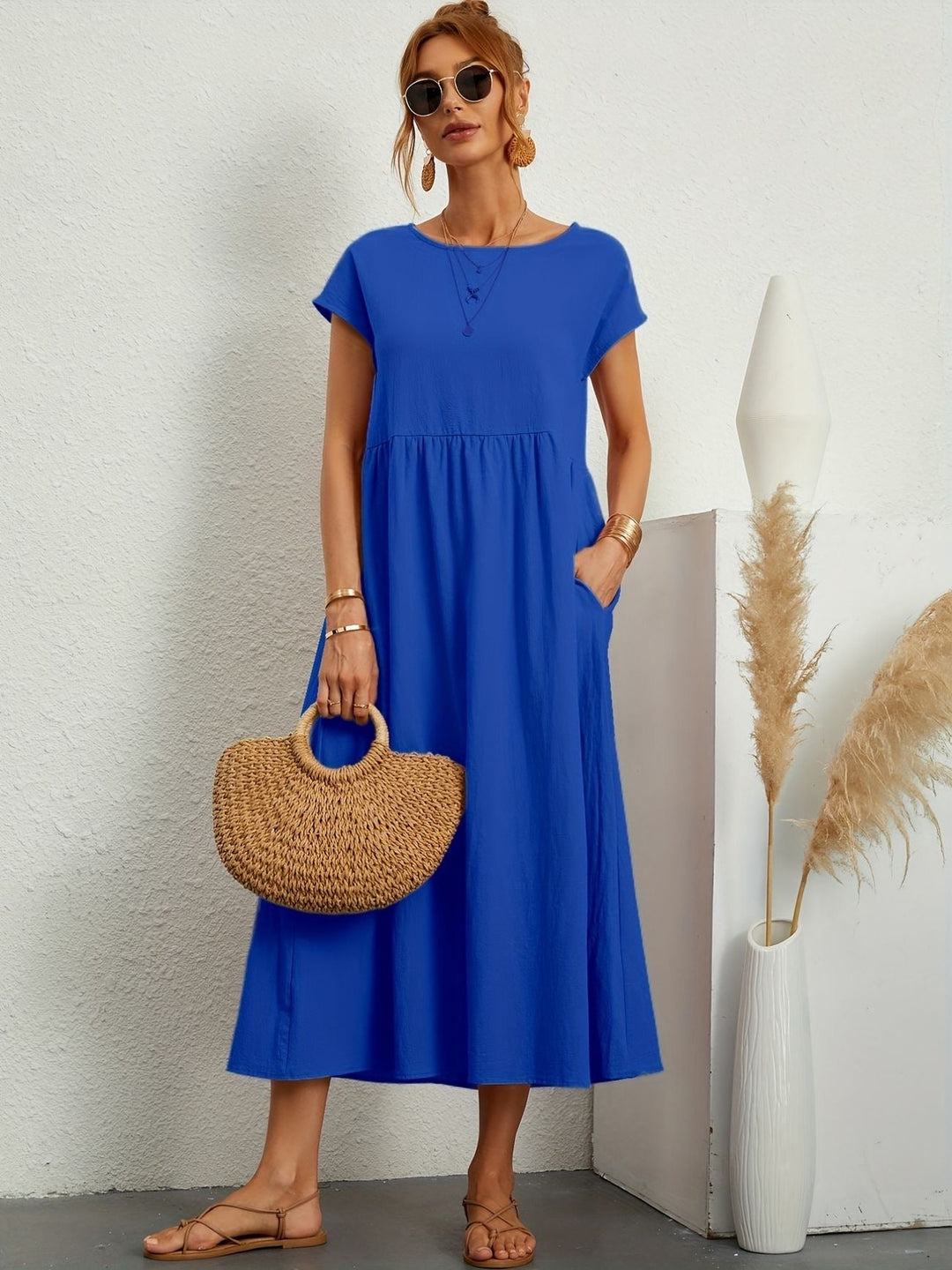 Irish | Solid Casual Midi Dress