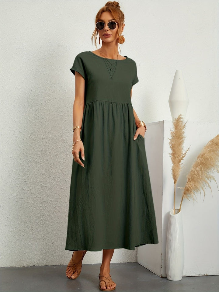 Irish | Solid Casual Midi Dress